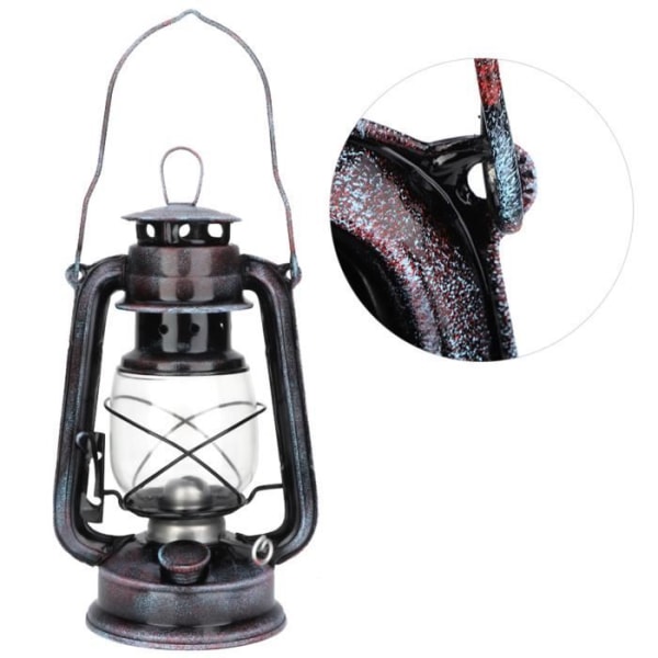 HURRISE fotogenlykta 24cm Klassisk fotogenlampa Vintage fotogenlykta Oljelampa Campinglampa