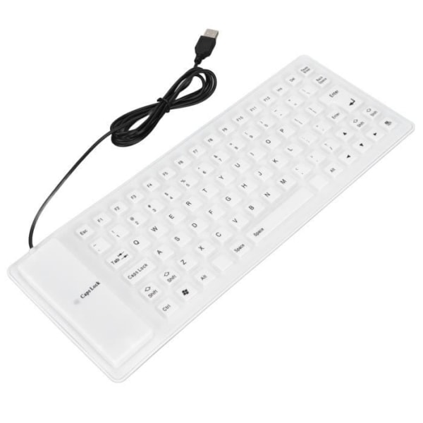 (Vit)85 Key Mute-tangentbord Silikontrådbundet tangentbord USB-tangentbord in