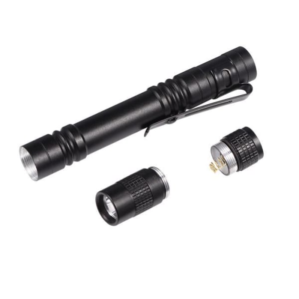 Mini Ficklampa, Ficklampa Ficklampa i aluminiumlegering LED-ficka Super Bright Pen Clip Powered Light