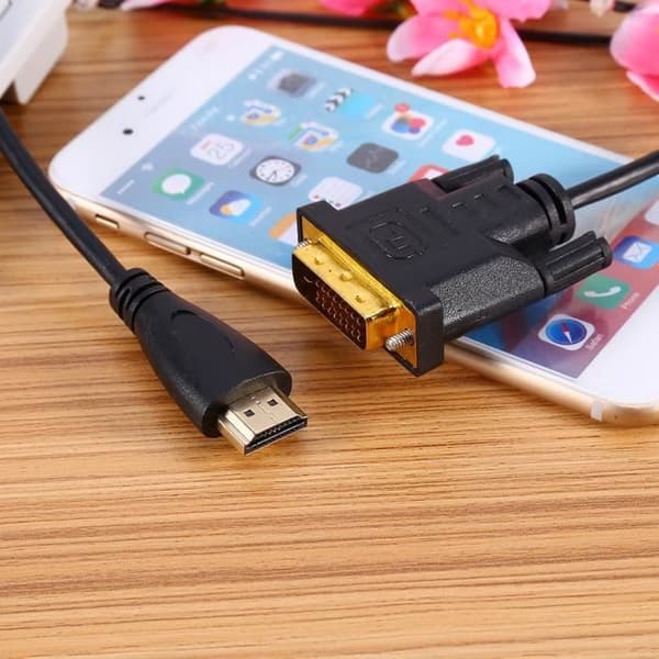 HURRISE DVI-adapterkabel - HD-kvalitet - Av.