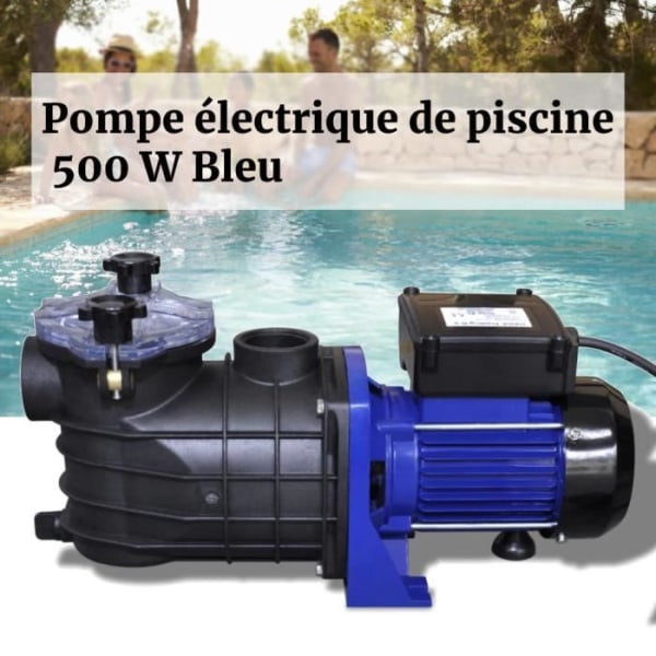 LIA Elektrisk poolpump Filter för simbassänger 500 W Blå 9000 L/h 9193105043780