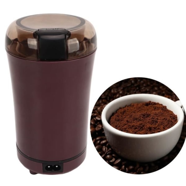HURRISE Elektrisk kryddkvarn Multifunktions elektrisk kaffekvarn blad i rostfritt stål bärbar liten kvarn