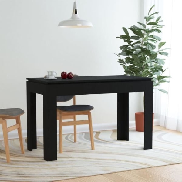 BEL spånskiva matbord, svart, 120 x 60 x 76 cm, enkla och rena linjer 9375306340893