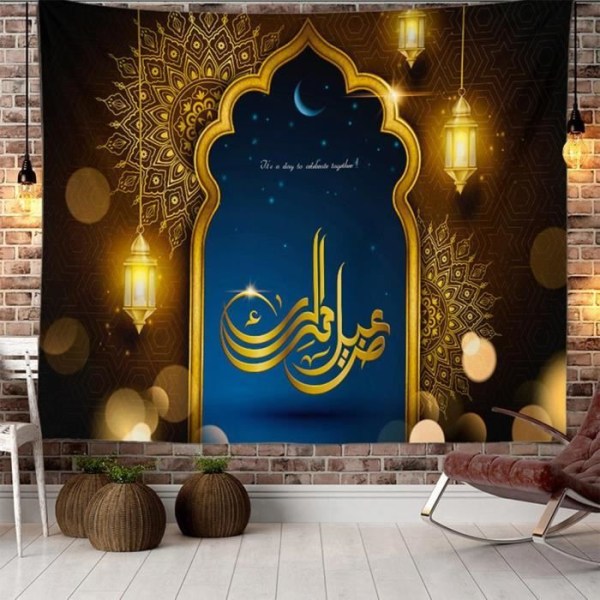 HURRISE vägggobelänger Ramadan heminredning gobeläng vägghängande gobelänger heminredning linne kit I