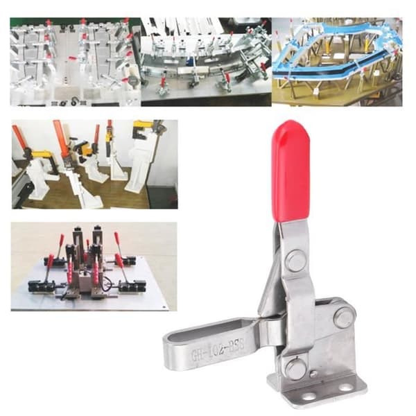 HURRISE Fixeringsklämma Svetsning Toggle Clamp Positioneringsfixtur för träbearbetande snickare DIY Dowel