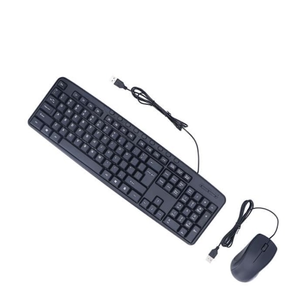 HURRISE Trådbunden tangentbordsmussats Trådbunden tangentbordsmus Combo Ergonomisk design 113 tangenter Trådbunden tangentbord 1000DPI Mus