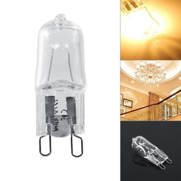 10st glas G9 bas halogenlampa lampa för hemmet kristallkrona