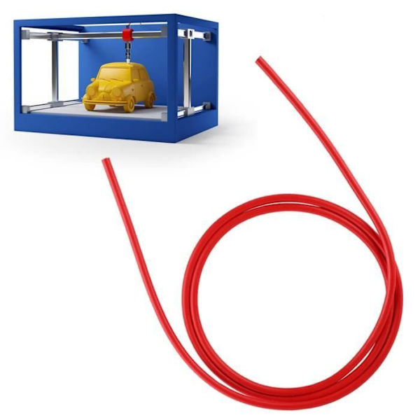 HURRISE 3D-skrivare teflonrör, 1m 2*4mm, hög prestanda, precision, används inom elektronik och industri