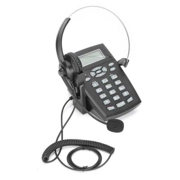 HURRISE HT810 sladdtelefon med headset Kabeltelefon med headset, sladdtelefon för Call Center GPS-telefon