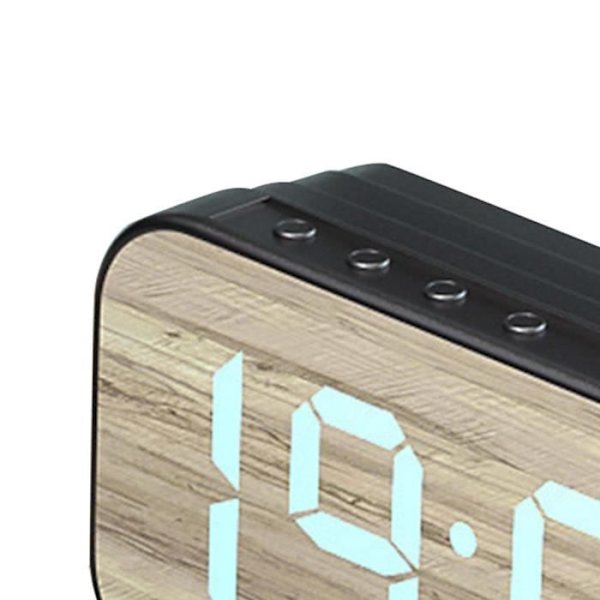HURRISE Väckarklocka med högtalare Högtalarväckarklocka digital klocka med högtalarspegeldisplay deco pendel