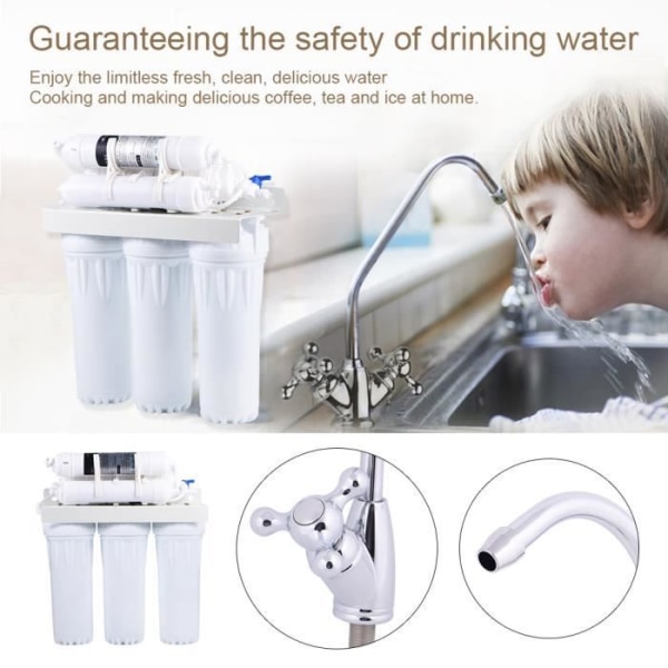6-stegs hemfontän dricksvattenfiltrering Omvänd osmos vattenrenare Vattenfiltersystem