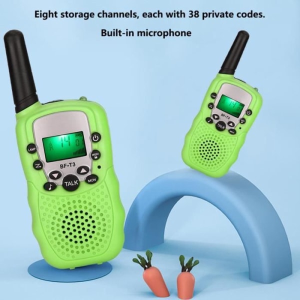 Fdit Toys Walkie Talkies för barn 2st/set Barnleksaker Walkie Talkies 22 kanaler UHF-radio med lång räckvidd