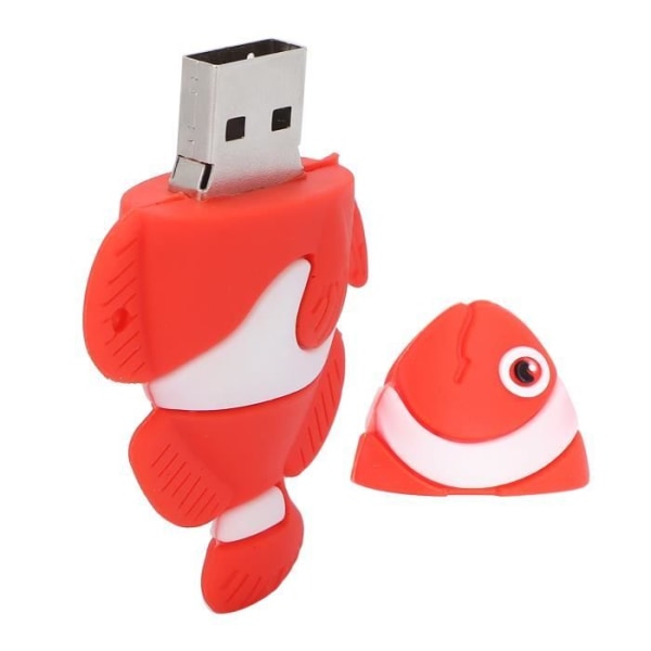 (128GB)Cartoon U Disk Red Clownfish Utseende Lagring In
