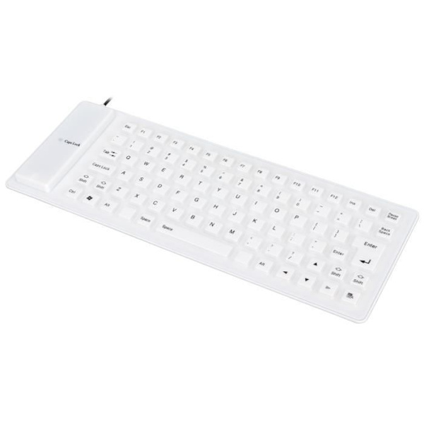 (Vit)85 Key Mute-tangentbord Silikontrådbundet tangentbord USB-tangentbord in