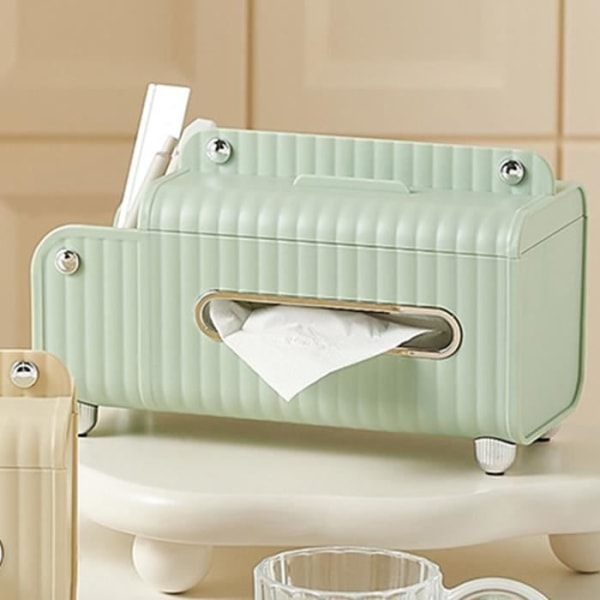 HURRISE Vävnadsboxskydd HIPS ABS Tissue Box-skydd Hygien Tissue Dispenser Hållare Grön