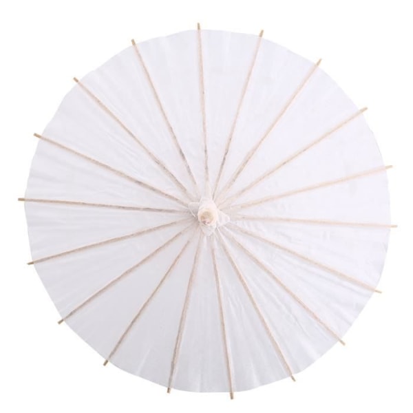 HURRISE dekorativt papper paraply dekorativt vitt färg papper paraply för skoldekoration (60cm)