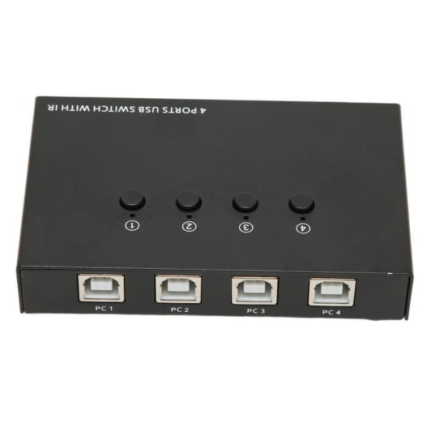 HURRISE USB-switchväljare USB KVM-switch, 2 in 4 out USB KVM-switchadapter Strömförsörjningsdator