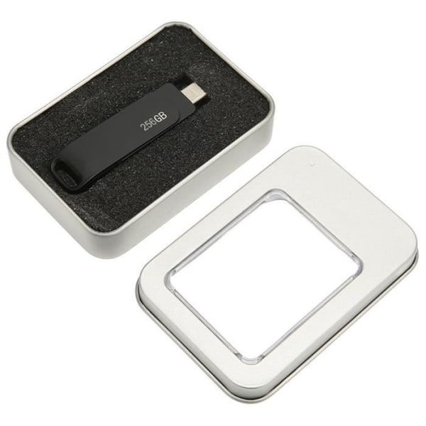 HURRISE Photo Stick Telefon USB 3.0 Typ C 2 i 1 Roterbar bärbar flashenhet i metall för datorminne 256GB