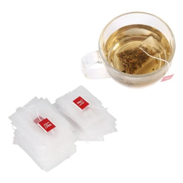 HURRISE tesil 100 st Nylon Vacuum Tea Infuser Örtkryddfilter Silpåsar med snöre