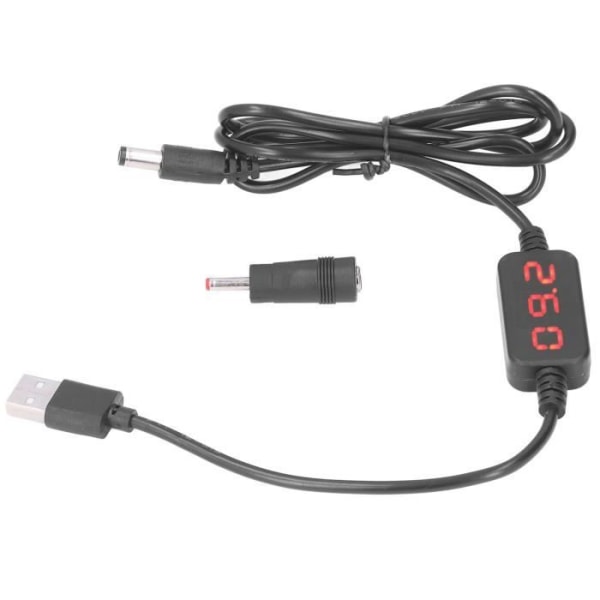 HURRISE Transformator Boost Volt USB Boost Converter Kabel Digital Display Mobil Strömmodul