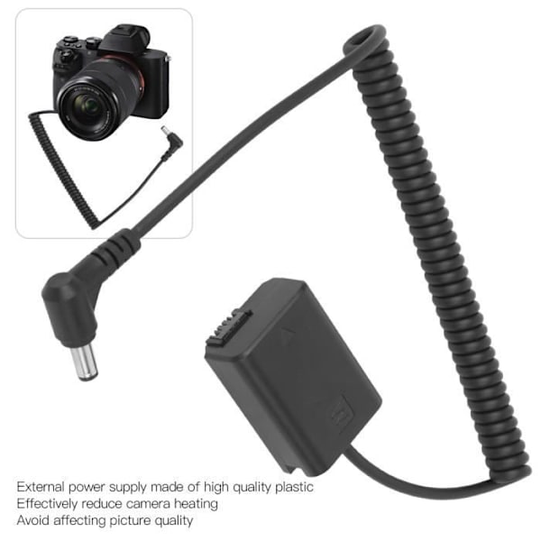 HURRISE DC till FW50 Full Decoder Dummy Batteri DC till FW50 Full Decoder Dummy Batteri för Sony A7/A7II/A7R/A7S/