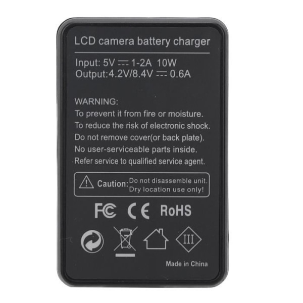 EN-EL15 Batteriladdare, Single Slot USB Smart Camera Batteri med LCD-skärm för Nikon D800 D750 D7000 D7200