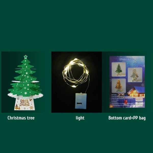 HURRISE Julgran med ljusset Juldekorationer Mini Desktop Julgransprydnader Ljusarmatur Hängande
