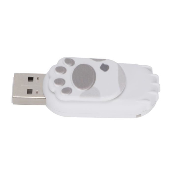 HURRISE USB-minne Bärbar Stor lagringssticka Cat Paw Shape U-skiva för datorenhet Grå Grå 64GB