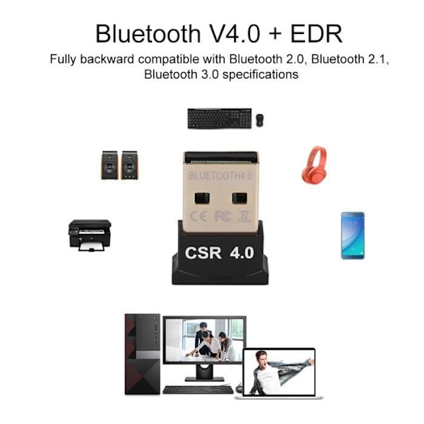 HURRISE USB 4.0 Adapter Mini CSR4.0 för mus Keyboard Headset