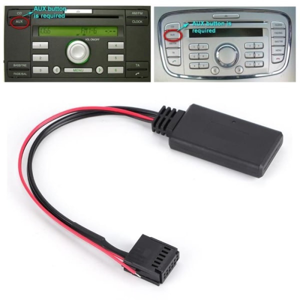 MSA bil Bluetooth-modul Aux-In-kabel trådlös ljudadapter för Ford Focus/Mondeo/Fiesta 6000 Cd