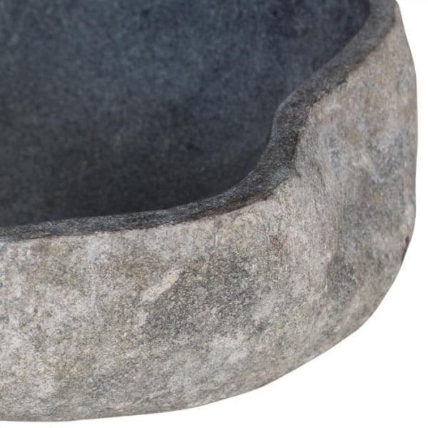 LIA Oval River Stone Diskbänk 30-37) x (25-30) x 12 cm