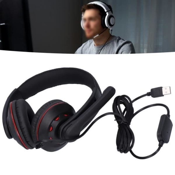 HURRISE Q5 Gaming Headset med mikrofonbrusreducering Klart ljud och ljudisolering för dator