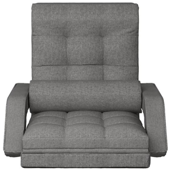 FDIT Golvfällbar stol med sängfunktion Ljusgrå tyg - FDI7805143377353