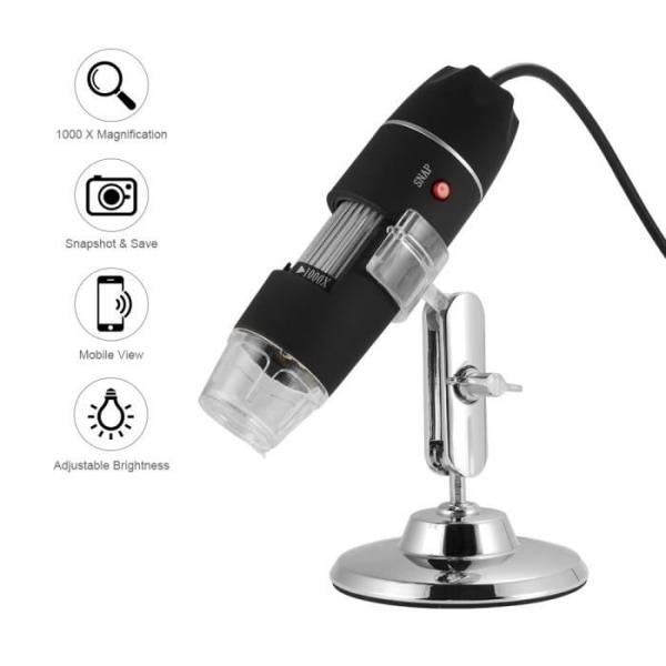 XCSOURCE 40X-1000X Zoom USB Digital Mikroskop 8LED Lättvikts Endoskopförstoringsapparat Videokamera med Stativ TE895
