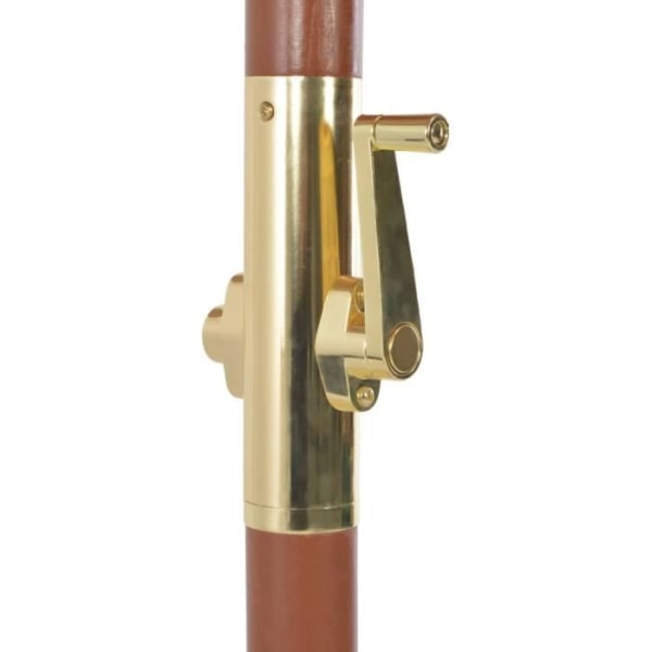 Parasoll/skuggsegel - med trästång - laminerat bambu och lövträ - 300 x 250 cm - Vinröd BEL-9112571076825