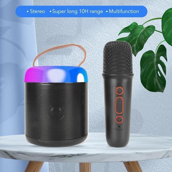 HURRISE bärbar RGB-högtalare RGB-högtalare 16 lätta pärlor kompakt bärbar datorhögtalaremikrofon
