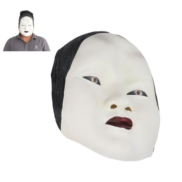 HURRISE full Halloween mask Latex Halloween mask med lysande effekt, mjuk och hållbar, festljus