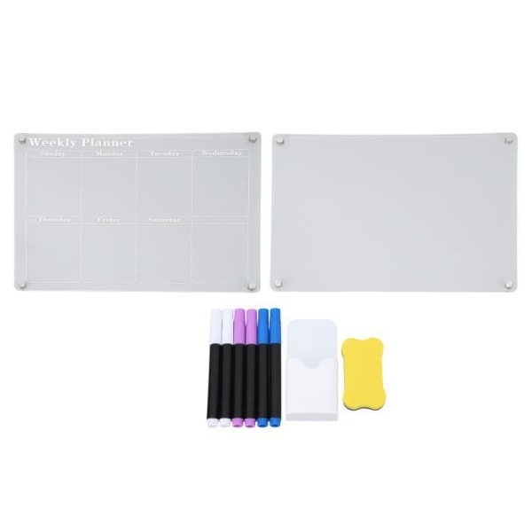 LIA Magnetic Dry Erase Calendar (Planning Board Weekly Planner Board + Whiteboard