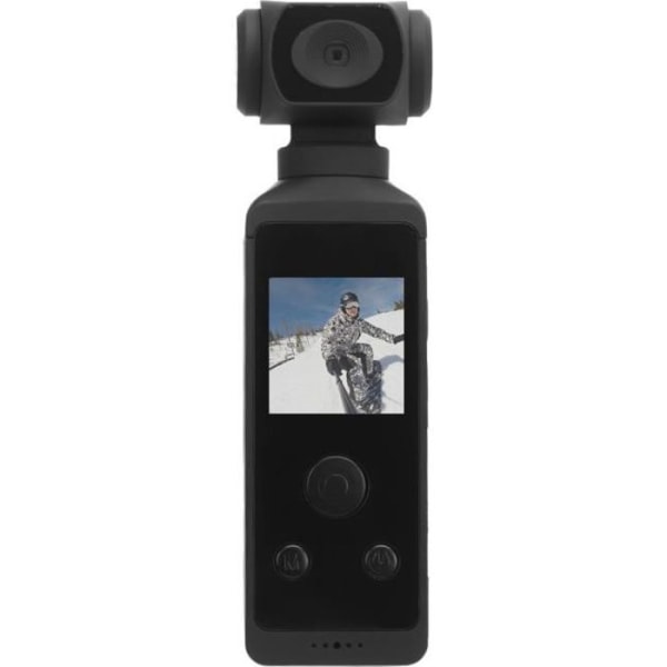 Pocket Camera Portable Action Camera, 4K HD WiFi Pocket Camcorder, 270° roterbar stabilisator med frontfoto