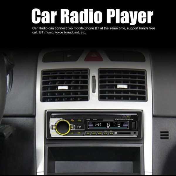 Fdit bilradiospelare AI bilradio Röststyrning LED-display Dubbel USB2.0 handsfree-anslutning CD-stereomottagare
