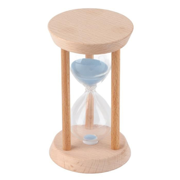 HURRISE Sand Timglas Timer Liten Rund Trä Tre-kolumn Timglas Timglas Sand Timer Linne Center
