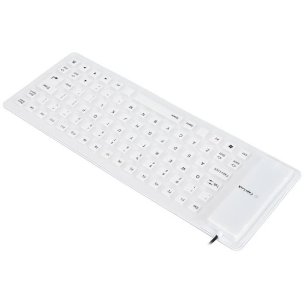 (Vit)85 Key Mute-tangentbord Silikontrådbundet tangentbord USB-tangentbord in