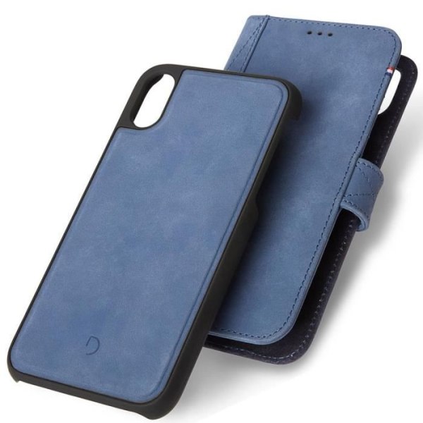 AVKODAT fodral i 2-i-1 avtagbart blått läder för iPhone XS MAX