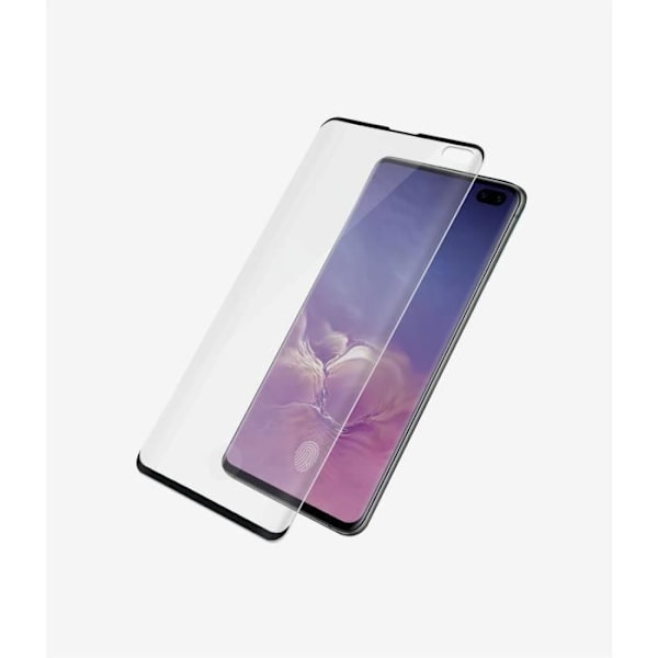 PANZERGLASS - PanzerGlass Samsung Galaxy S10+ musta, yhteensopiva sormenjälkikoteloiden kanssa