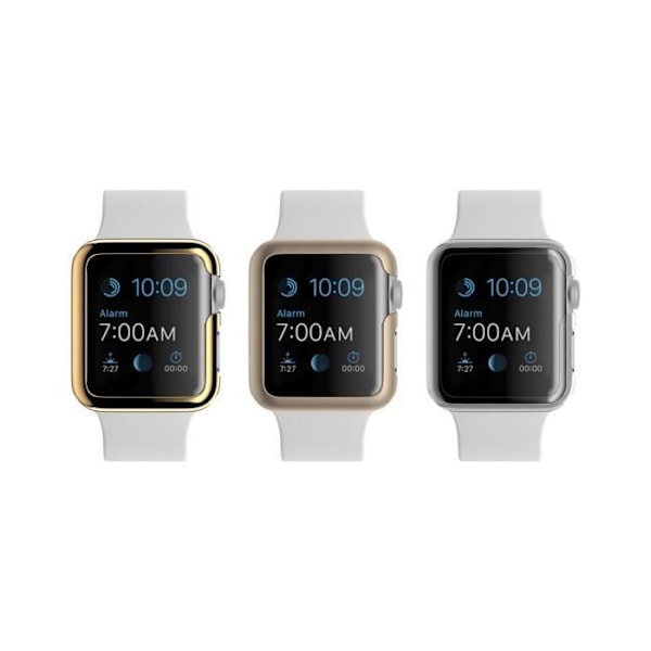 Ultratunna fodral till Apple Watch - Griffin - Paket med 3 - Guld/Matt/Transparent