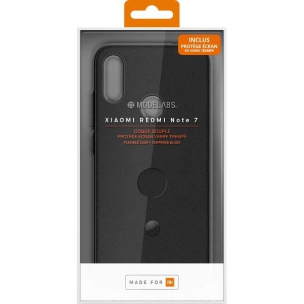 Pack TPU-skal och härdat glas för Xiaomi Redmi 7 Black