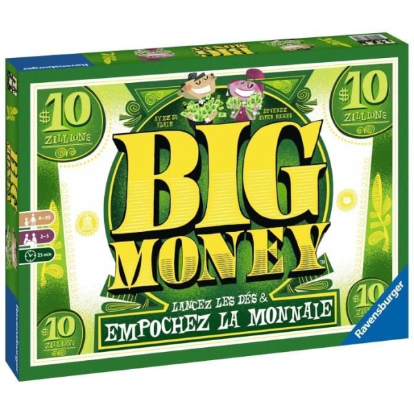 BIG MONEY Ravensburger brætspil - 2 til 5 spillere - fra 8 år og opefter Grön