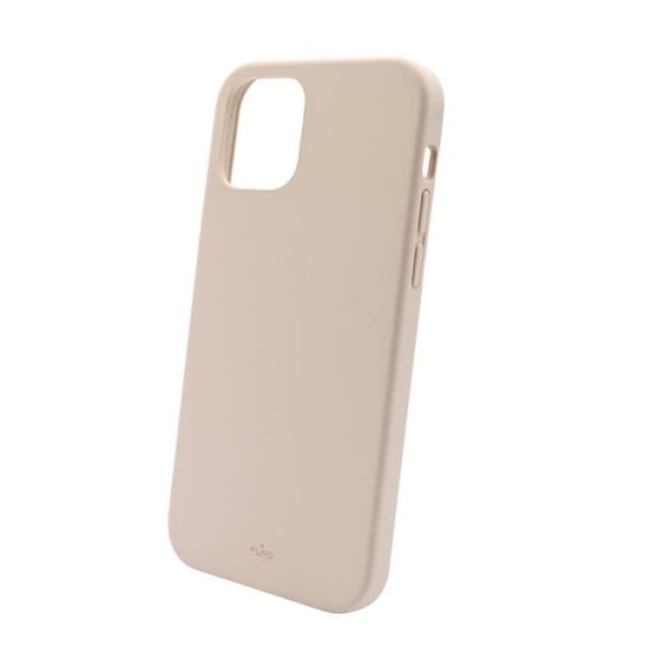 Puro ICON Anti-Microbial Cover - Cover til iPhone 12 Mini med antibakteriel beskyttelse (Pink Sand) - 8033830295997