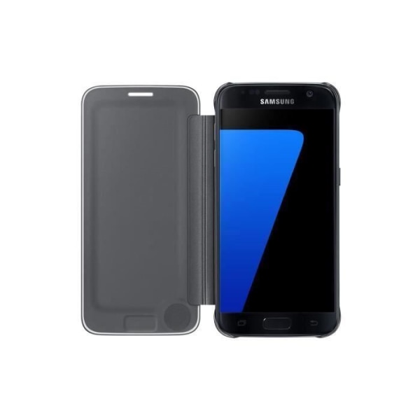 Samsung Clear View Cover S7 Edge - musta Svart