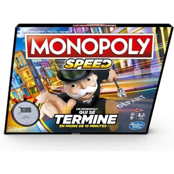 MONOPOLY - Brädspel - Hastighet - För barn - Åldrar 8+